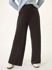 Roman Black Wide Leg Ponte Stretch Trousers - Image 1 of 4