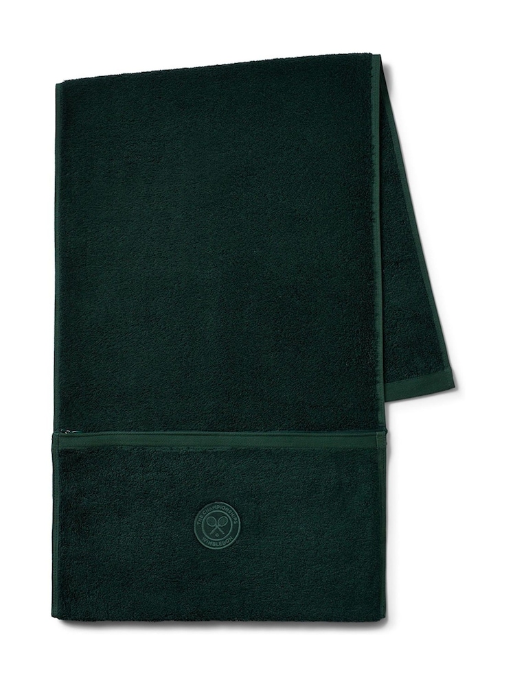 Christy Green Wimbledon Cotton Blend Zipped Gym Towel - Image 1 of 3