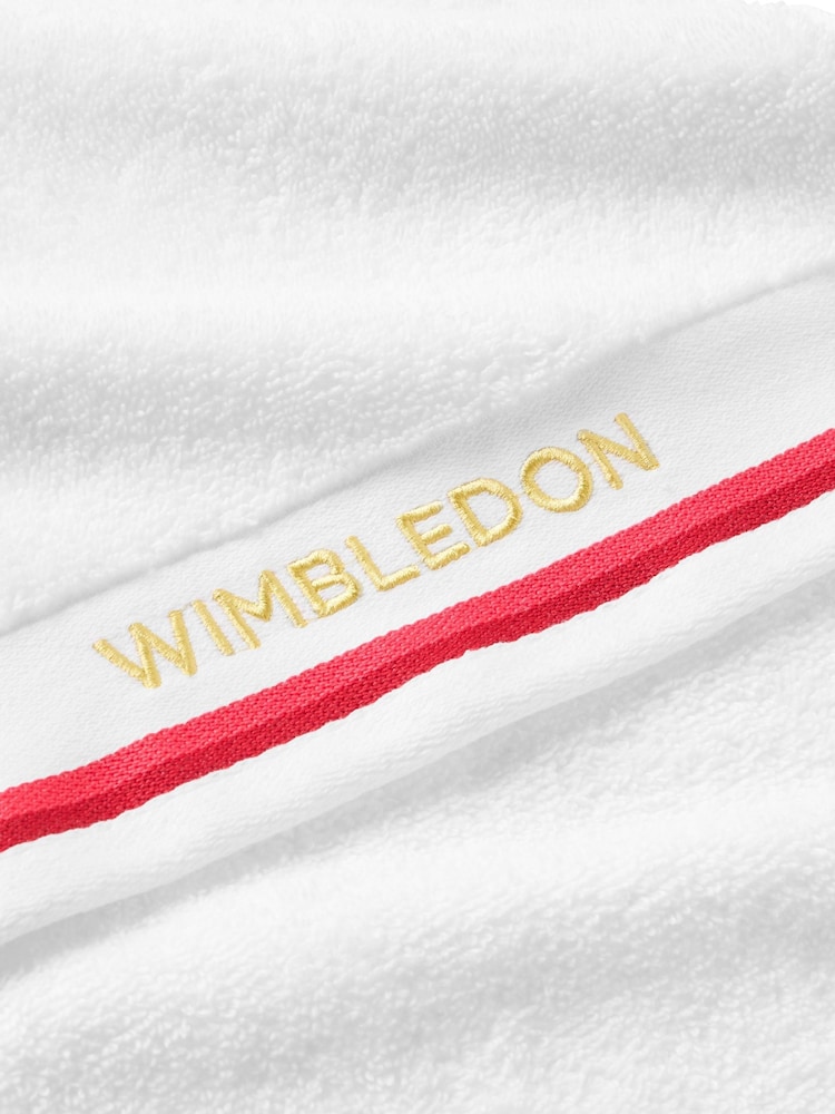 Christy Strawberry  Pink Wimbledon Embroidered Cotton Sports Towel - Image 4 of 4