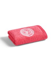 Christy Strawberry Pink Wimbledon Embroidered Cotton Face Cloth Towel Pack - Image 1 of 4