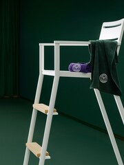 Christy Purple Wimbledon Embroidered Cotton Guest Towel - Image 3 of 3