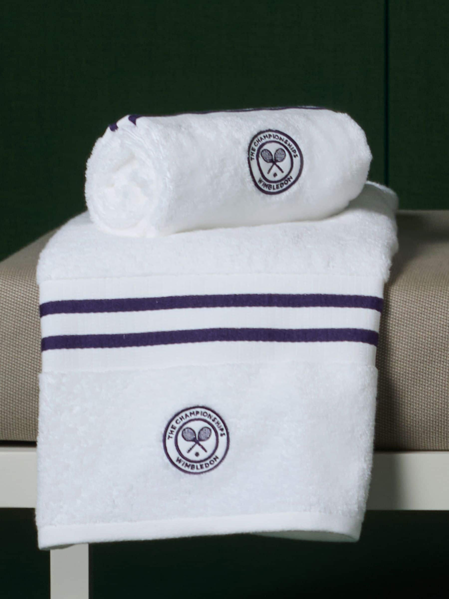 Christy Unisex Purple Wimbledon Baseline Cotton Towel Bundle - Image 2