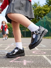 Character Black Peppa Pig School Shoes - Image 1 of 9