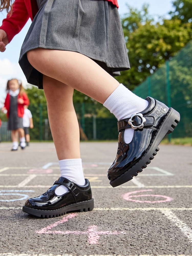 Character Black Peppa Pig School Shoes - Image 1 of 9