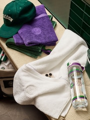 Christy Purple Wimbledon Cotton Blend Zipped Gym Towel - Image 2 of 3