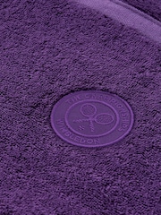 Christy Purple Wimbledon Cotton Blend Zipped Gym Towel - Image 3 of 3