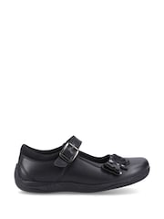 Hush Puppies Black Julie Ballerina Junior School Shoes - Image 1 of 5