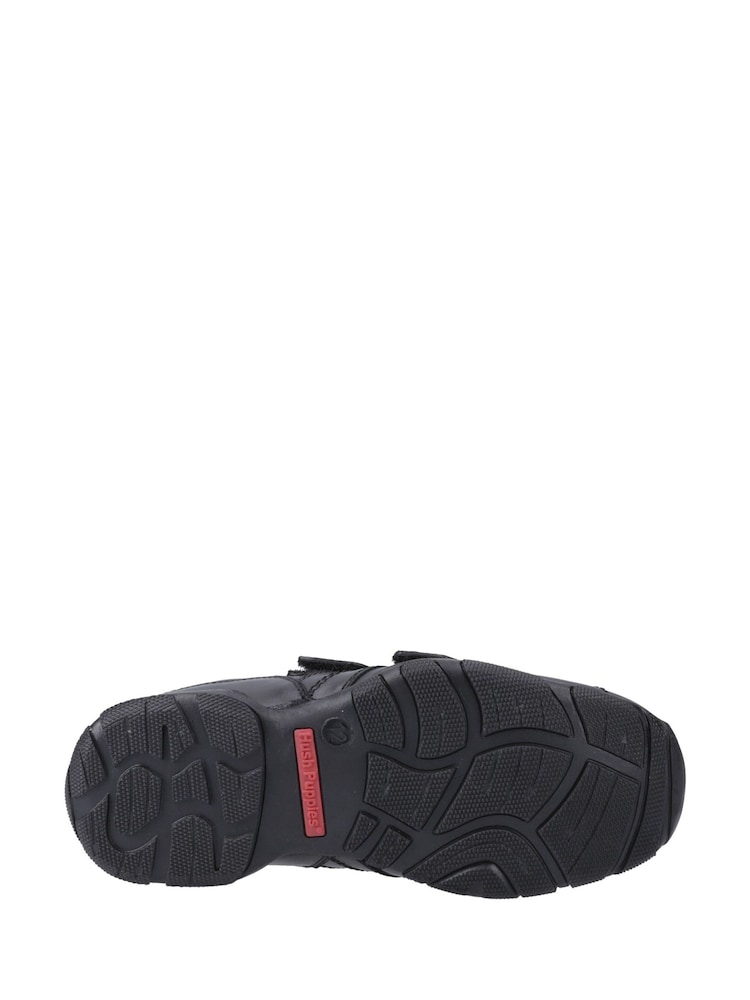 Hush Puppies Black Vance Touch Fastening Junior School Shoes - Image 4 of 4 Hush Puppies Black Vance Touch Fastening Junior School Shoes - Image 4 of 4