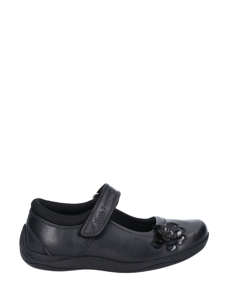 Hush Puppies Black Jessica Junior School Shoes - Image 1 of 4 Hush Puppies Black Jessica Junior School Shoes - Image 1 of 4