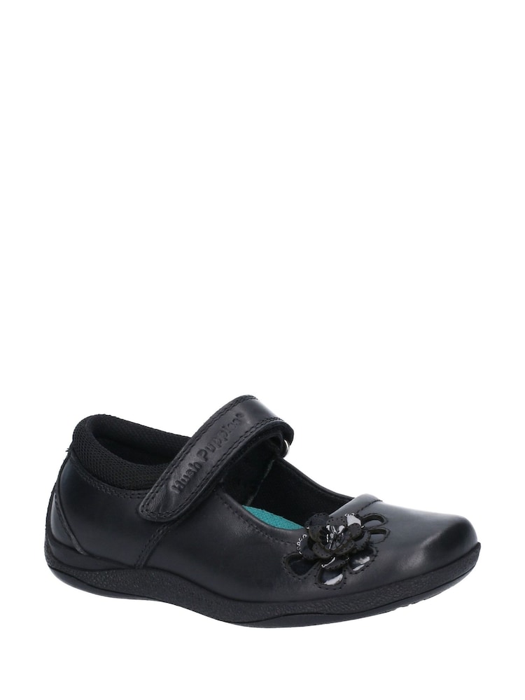 Hush Puppies Black Jessica Junior School Shoes - Image 2 of 4 Hush Puppies Black Jessica Junior School Shoes - Image 2 of 4