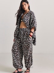 Simply Be Black Leopard Beach Coord - Image 3 of 4