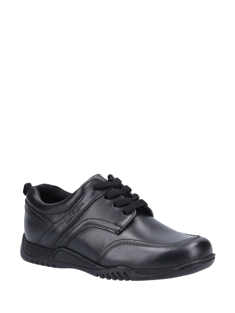 Hush Puppies Black Harvey Senior School Shoes - Image 2 of 4 Hush Puppies Black Harvey Senior School Shoes - Image 2 of 4