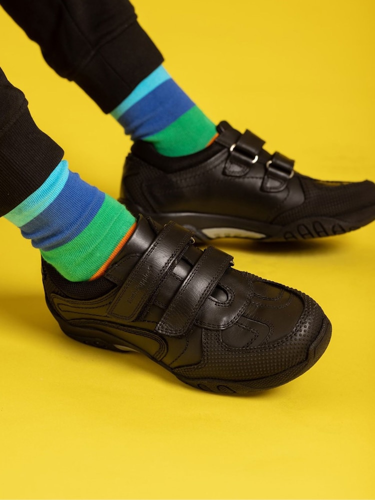 Hush Puppies Black Jezza Junior School Shoes - Image 1 of 2