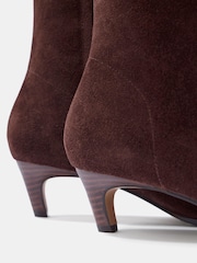 Mint Velvet Brown Issy Suede Kitten Heel Ankle Boots - Image 5 of 5