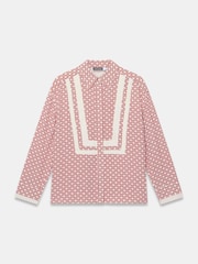 Mint Velvet Red Geo Print Shirt - Image 6 of 7