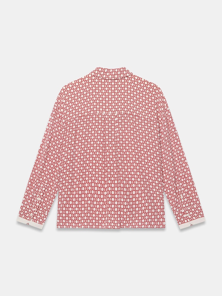 Mint Velvet Red Geo Print Shirt - Image 7 of 7 Mint Velvet Red Geo Print Shirt - Image 7 of 7