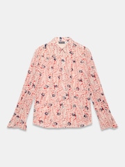 Mint Velvet Red Floral Print Shirt - Image 6 of 7