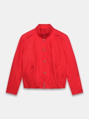 Mint Velvet Red Funnel Neck Bomber Jacket - Image 6 of 7