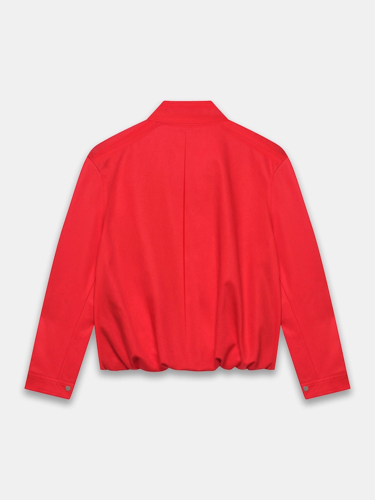 Mint Velvet Red Funnel Neck Bomber Jacket - Image 7 of 7 Mint Velvet Red Funnel Neck Bomber Jacket - Image 7 of 7