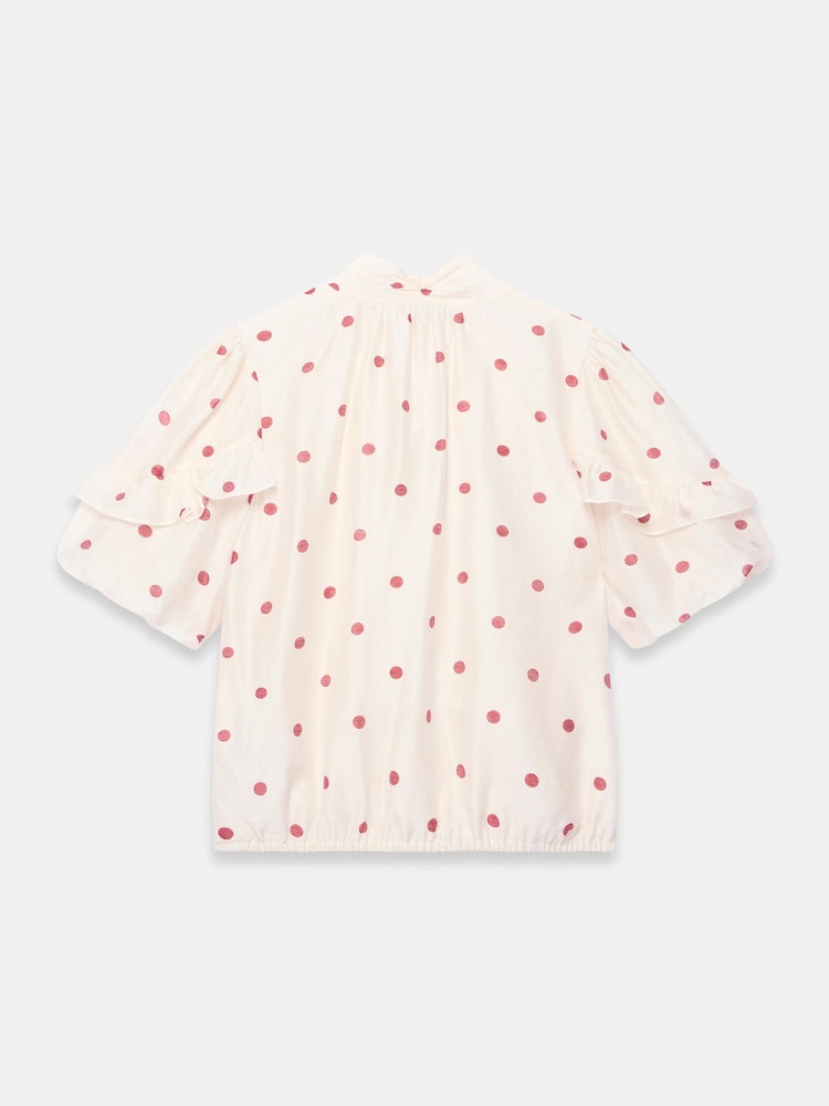Mint Velvet Red Polka Dot Blouse - Image 7 of 7 Mint Velvet Red Polka Dot Blouse - Image 7 of 7