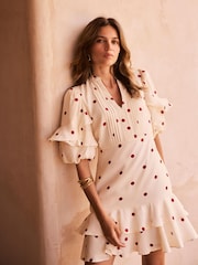 Mint Velvet Red Polka Dot Mini Dress - Image 1 of 8