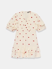 Mint Velvet Red Polka Dot Mini Dress - Image 7 of 8