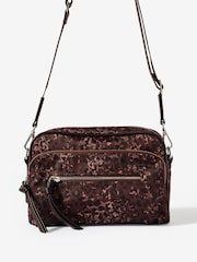Mint Velvet Brown Edie Leopard Print Cross-Body Bag - Image 4 of 6