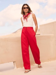 Mint Velvet Red Wide Leg Utility Trousers - Image 2 of 6
