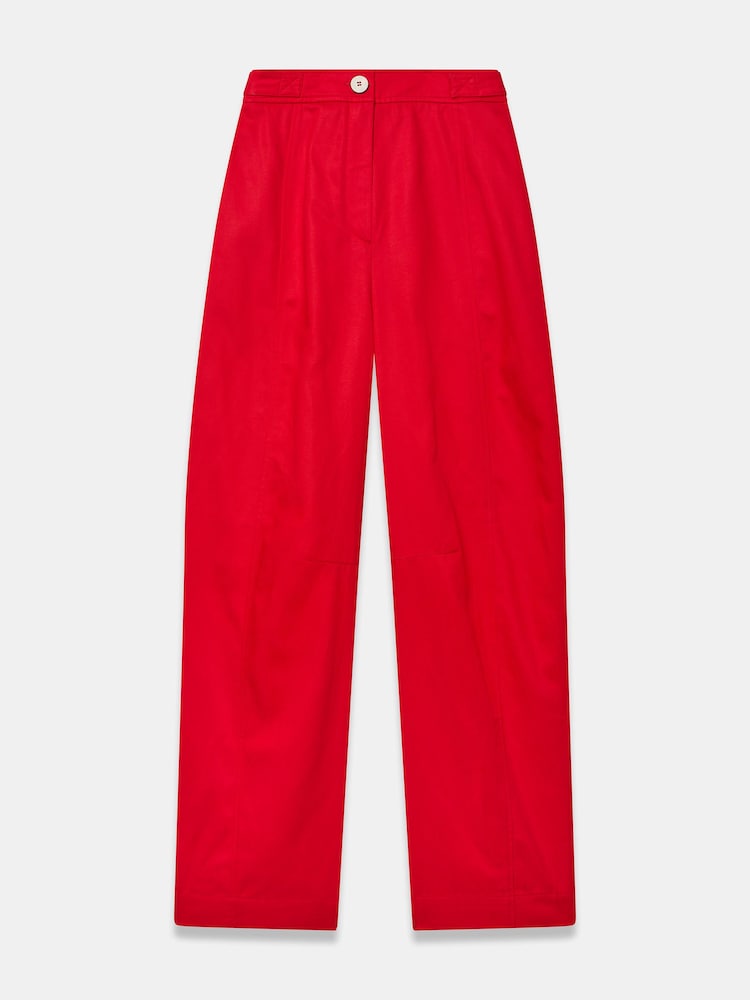 Mint Velvet Red Wide Leg Utility Trousers - Image 6 of 6