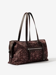 Mint Velvet Brown Gina Leopard Print Weekender Bag - Image 4 of 6