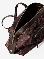 Mint Velvet Brown Gina Leopard Print Weekender Bag - Image 6 of 6