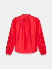 Mint Velvet Red Floral Detail Cutwork Blouse - Image 7 of 7