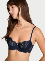 Victoria's Secret Noir Navy Blue Unlined Balcony Lace Bra - Image 1 of 3
