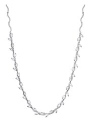 Jon Richard Silver Plated Pave Wave Leaf Collar Necklace - Image 1 of 2