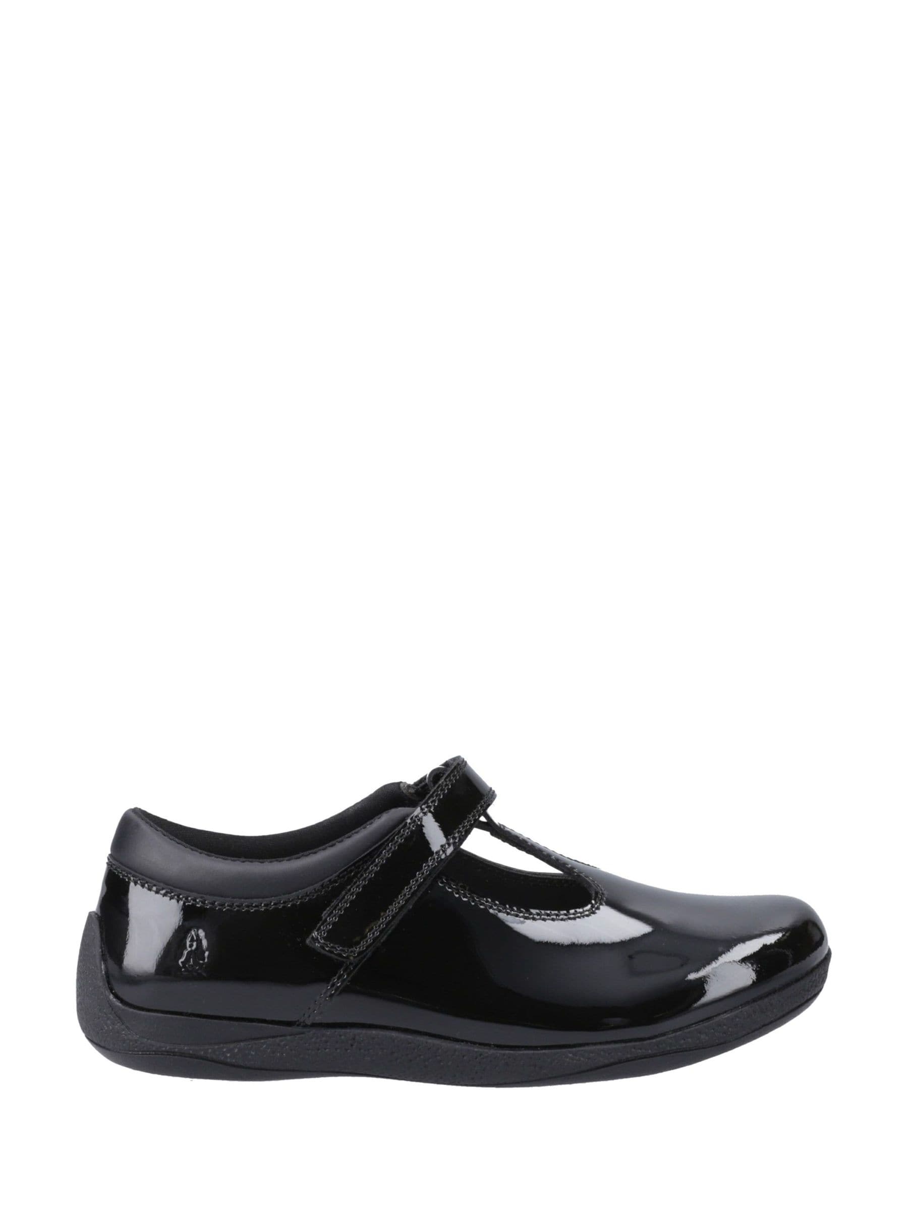 Hush Puppies Women's Black Patent Caitlin T-Bar Leather Black Shoes Uk Size 2 - Image 4