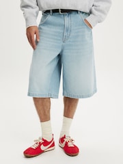 Cotton On Blue Y2K Super Baggy Jort Shorts - Image 3 of 7