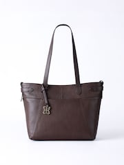 Lakeland Leather Chocolate Brown Newby Tote Bag - Image 1 of 5