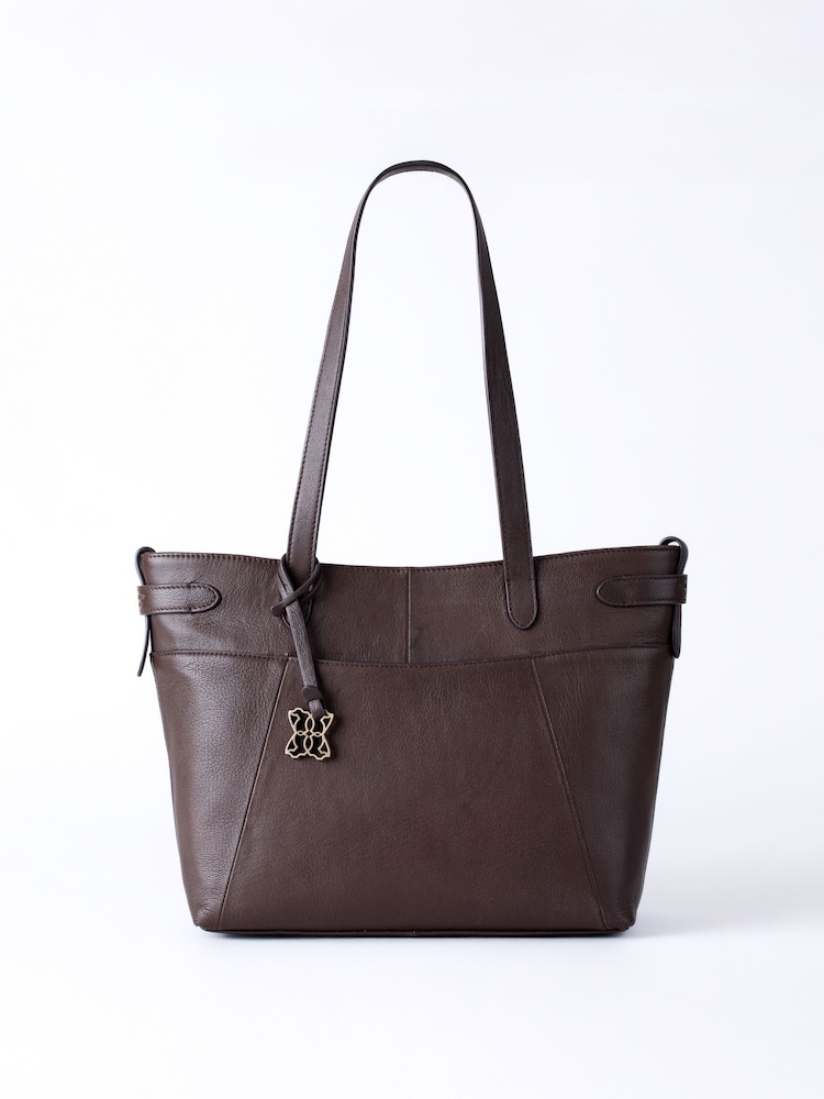 Lakeland Leather Chocolate Brown Newby Tote Bag - Image 1 of 5