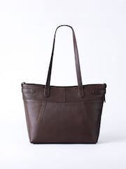 Lakeland Leather Chocolate Brown Newby Tote Bag - Image 2 of 5
