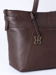 Lakeland Leather Chocolate Brown Newby Tote Bag - Image 4 of 5