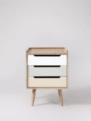 Swoon Mid Brown Southwark Acacia Wood Bedside 3 Drawer Table - Image 2 of 6
