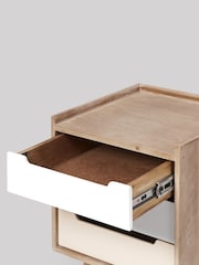 Swoon Mid Brown Southwark Acacia Wood Bedside 3 Drawer Table - Image 4 of 6