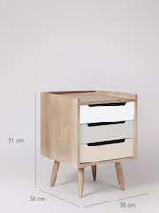Swoon Mid Brown Southwark Acacia Wood Bedside 3 Drawer Table - Image 6 of 6