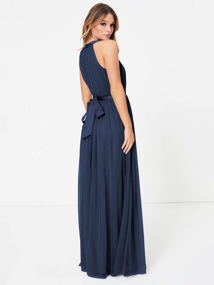 Anaya With Love Navy Blue Halter Maxi Dress - Image 2 of 4
