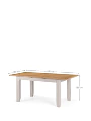 Julian Bowen Grey/Natural Oak Richmond Extending Dining Set with 4 Chairs - Image 5 of 5