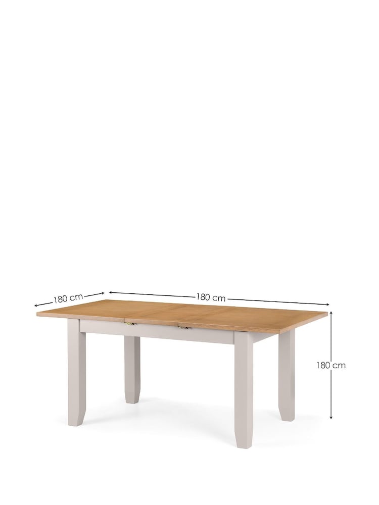 Julian Bowen Grey/Natural Oak Richmond Extending Dining Set with 4 Chairs - Image 5 of 5