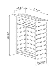 Charles Bentley Natural Wood Small Wooden Log Store - Image 2 of 2