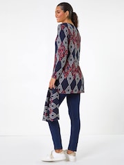 Roman Blue Printed Longline Tunic - Image 3 of 4