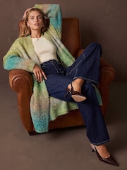 Roman Green Ombre Longline Knit Cardigan - Image 2 of 4