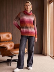 Roman Dark Orange Ombre Stripe Knit Jumper - Image 2 of 4